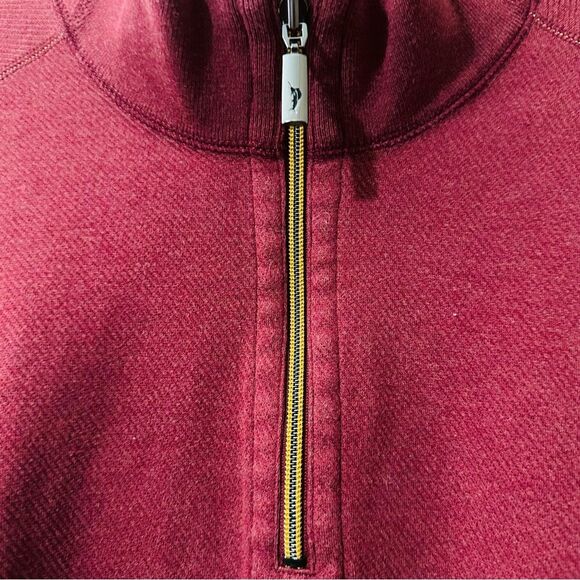 Tommy Bahama Quarter Zip Red And Green Pullover Sweater Used - Picture 3 of 5
